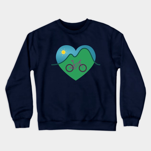 Love Bike <3 Crewneck Sweatshirt by hilariouslyserious